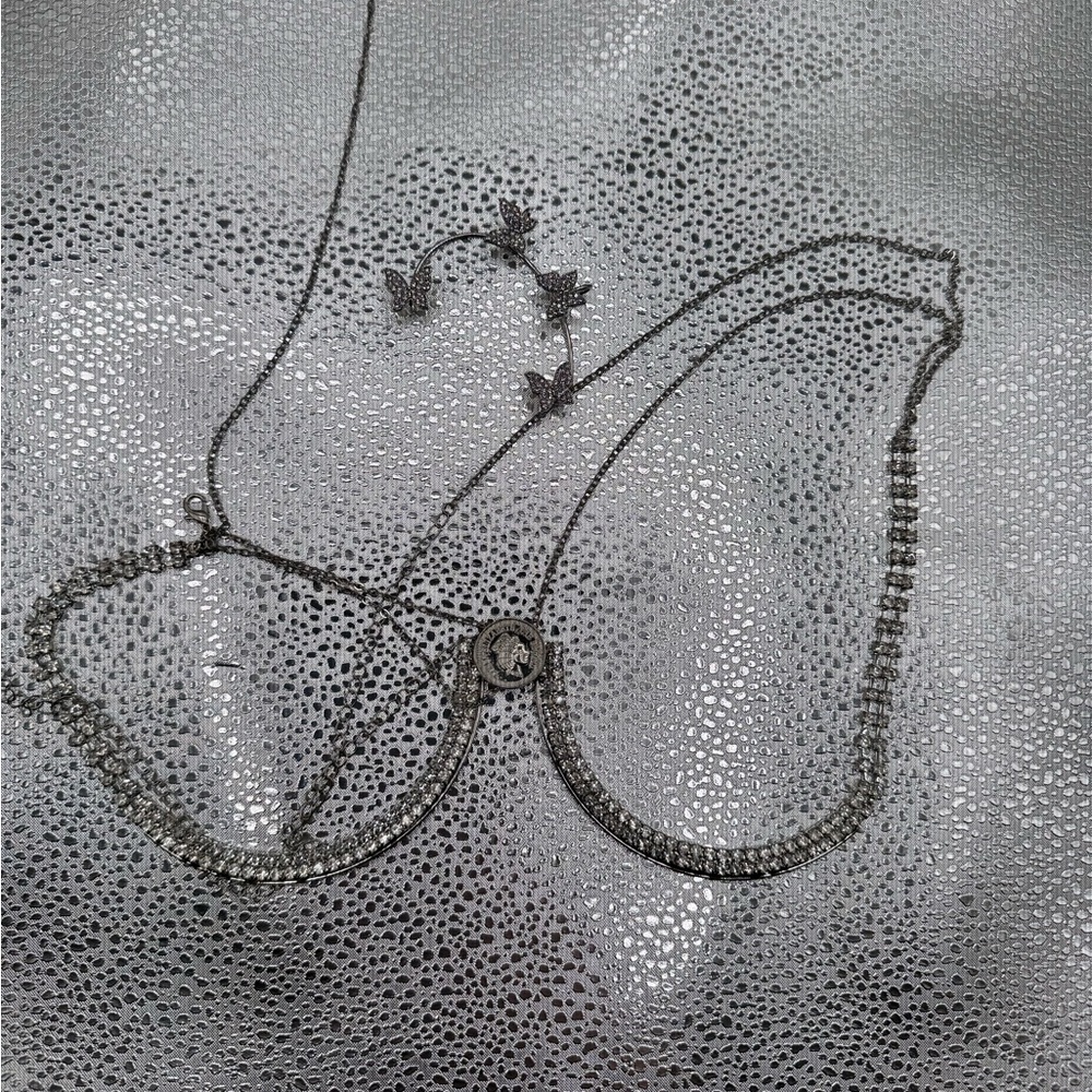 Butterfly earrings, body jewelry